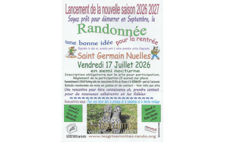 SEMI NOCTURNE, BALADE DE DECOUVERTE DU CLUB  ET DES SENTIERS LOCAUX